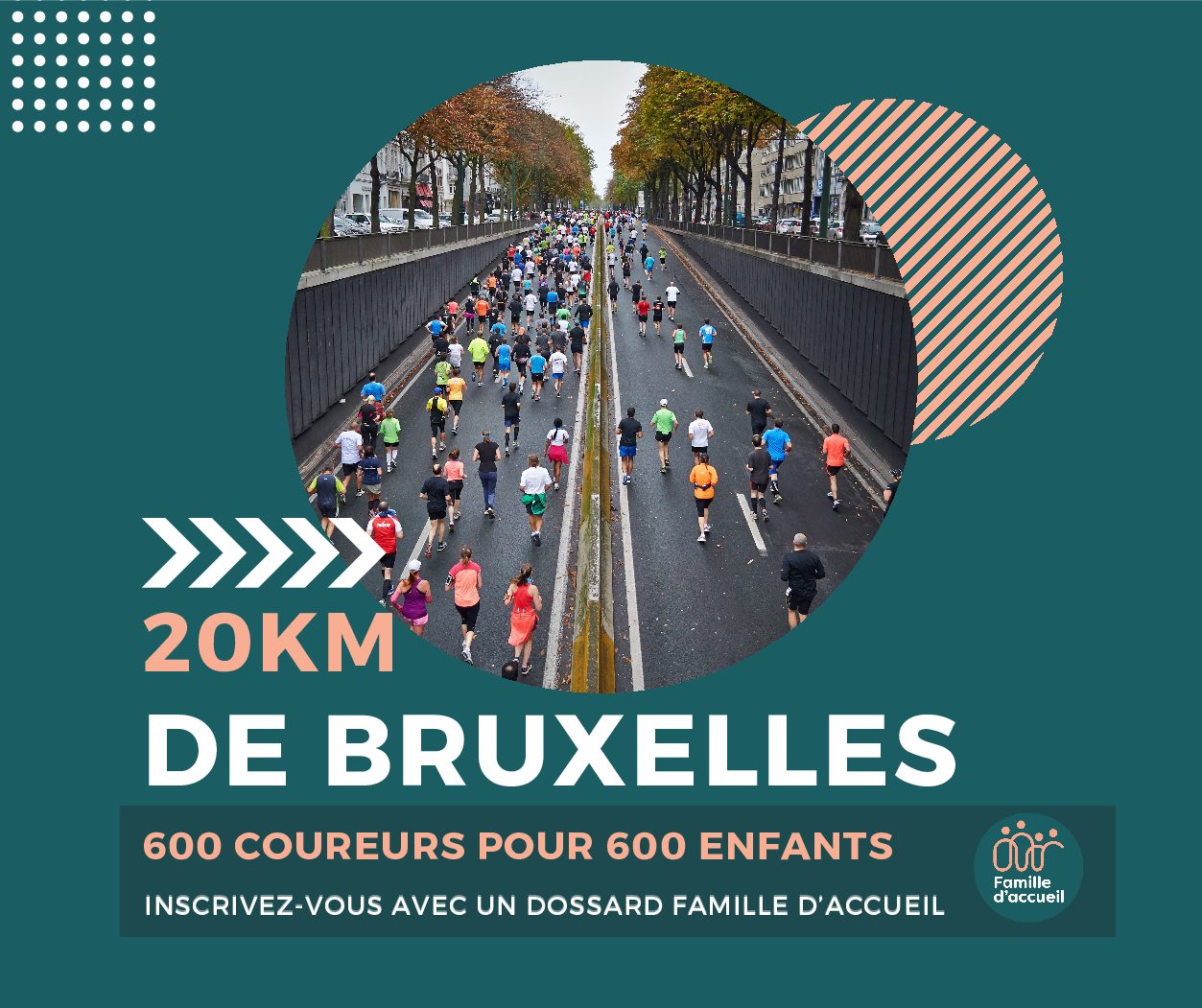 PARTICIPEZ AUX 20 KM DE BRUXELLES: 600 COUREURS POUR 600 ENFANTS!